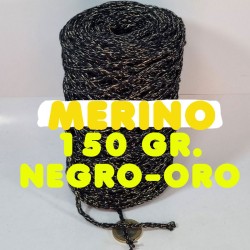 BER MERINO NEGRO ORO 150 GR.